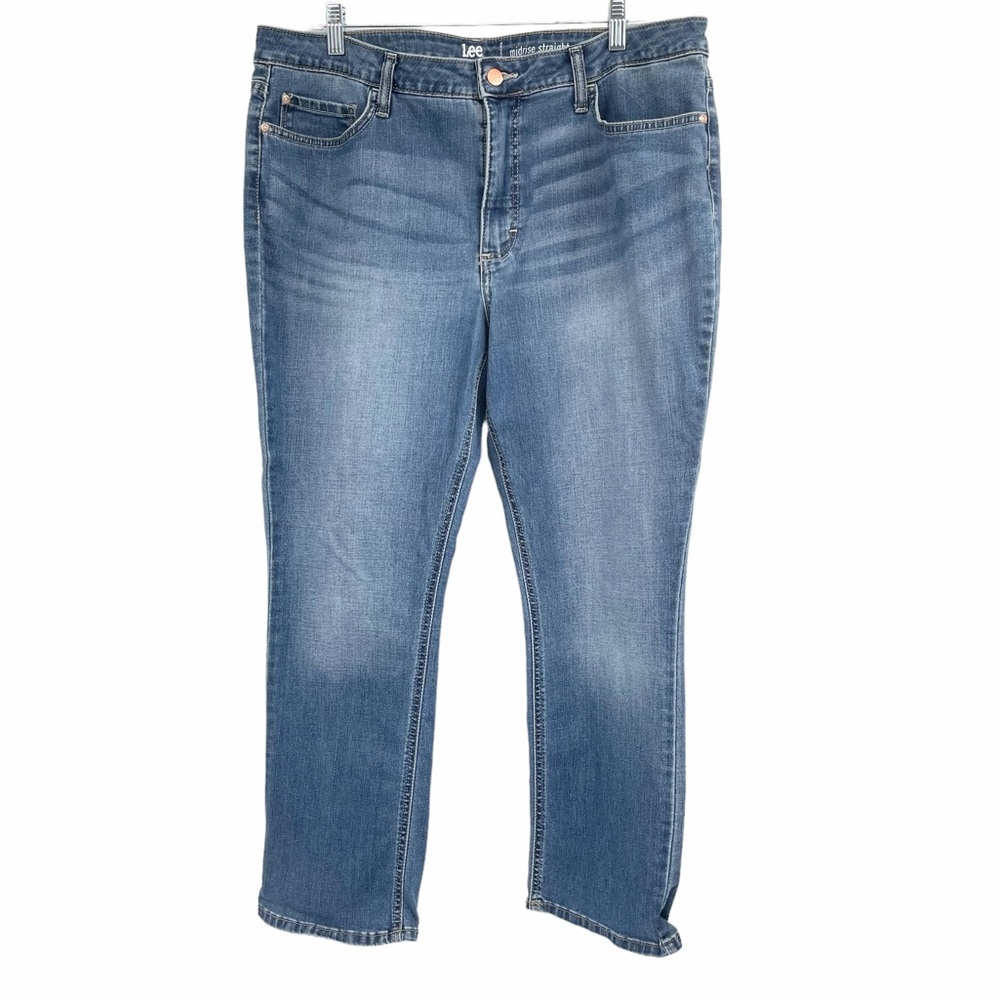 Lee Riders Mid Rise Straight Denim Jeans Size 18 P